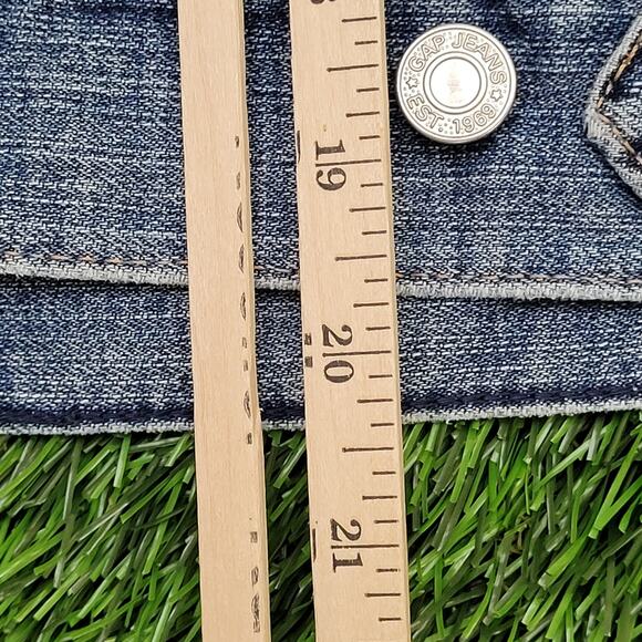 Vintage 90s GAP Denim Jacket Womens 2XS/XS 16x20 Faded Blue - Picture 6 of 15